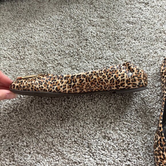 Tory Burch Reva Mini-Leopard Printed Ballerina Flats - Picture 7 of 9